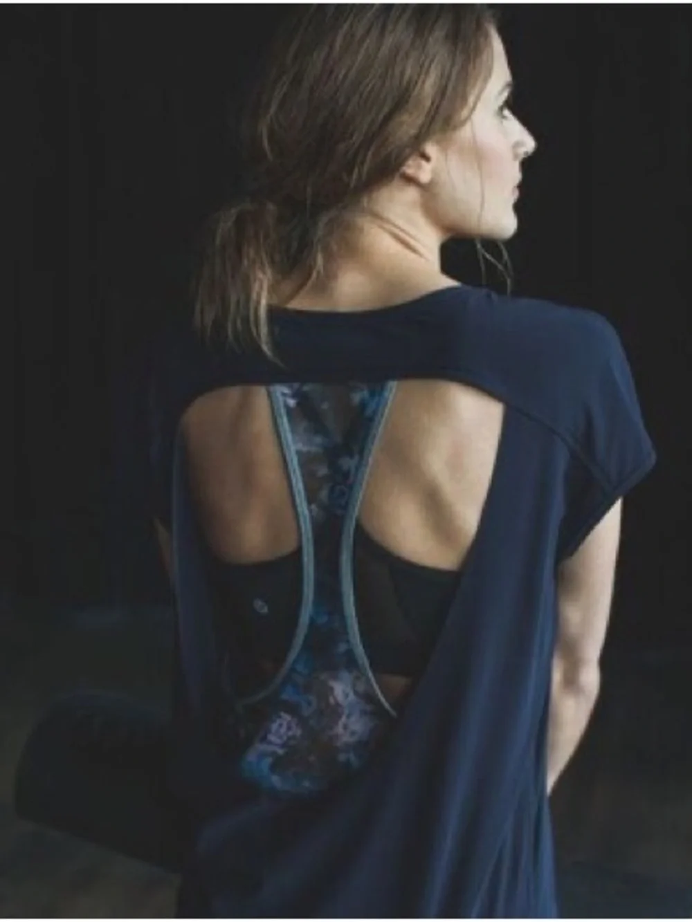 lululemon Racerback Tee Size 6 If You’re Lucky Short Sleeve Mesh Floral Athletic